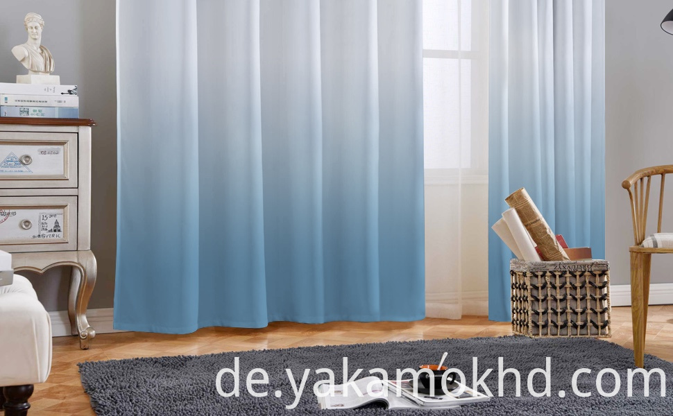 Hellblaue Ombre-Vorhänge Light Blue Ombre Curtains